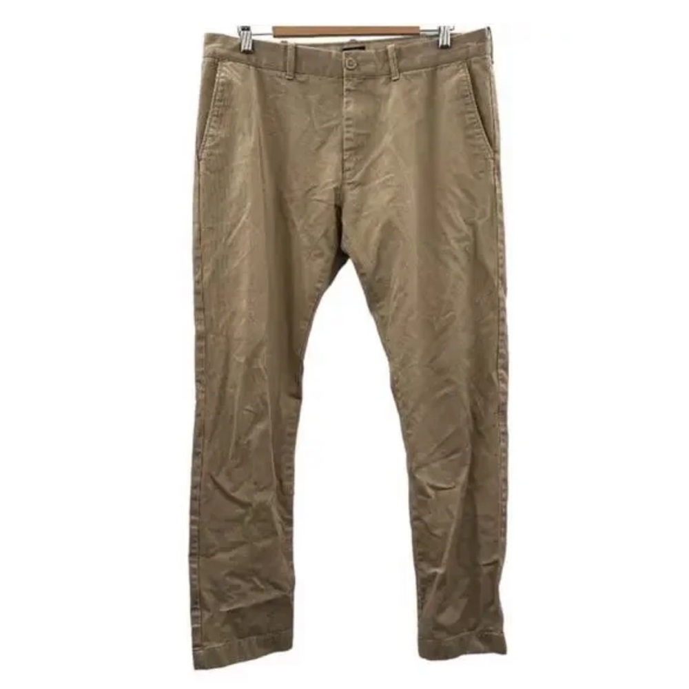 J. Crew Factory The‎ Driggs Tan Khaki Chino Pants Size 34 x 32